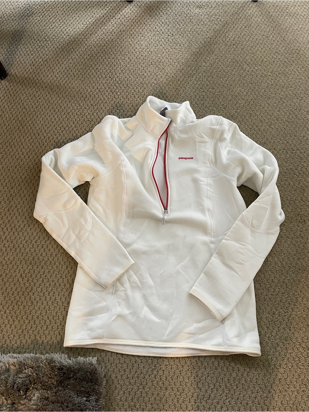 Patagonia Women's White Half-Zip Pullover Top size L